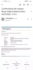 No recibí las entradas