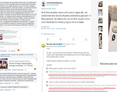 Mercadolibre es complice de estafadores  por omision