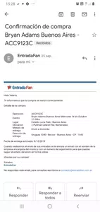 No recibí las entradas