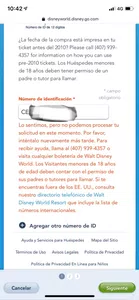 Vincular tickets disney