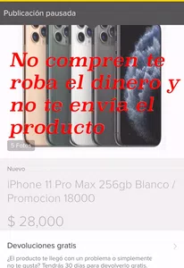 Me estafaron en una compra por ml