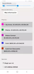 Precio excesivo en entradas
