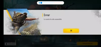 Un mensaje con advertencia de baneo