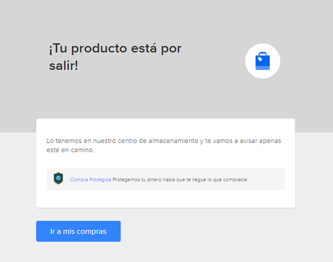 Tu producto esta por salir