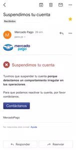 Suspensión de cuenta