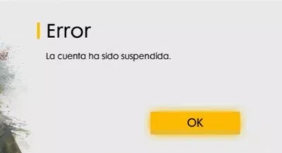 Cuenta suspendida