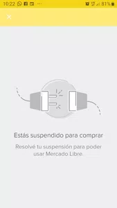 Cuenta de mercado libre suspendida