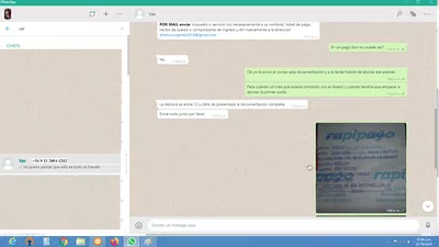 Denuncia de estafa por solicitud de prestamo
