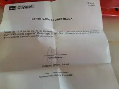Pague mi deuda hace tres meses y coppel me dijo que voy a estar en el veraz dos