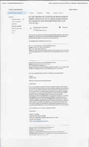 La devolución de mi dinero pagado por las linternas y los estuches