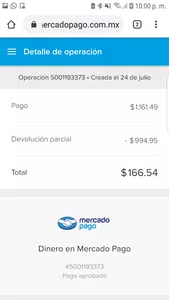 Devolución "parcial"