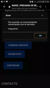 Al adjuntar las documentaciones al segundo paso no me da seguimiento