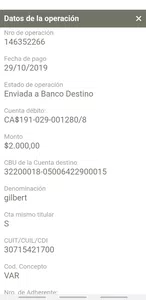 Transferencia no realizado