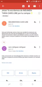 Dinero no devuelto