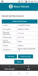 Débito no corresponde