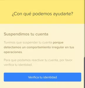 Cuenta suspendida mercado libre