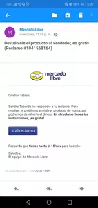 Mercado libre no me quiere responder ni por la plata ni por la compra