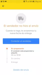 No me enviaron los productos