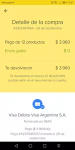 Mercadolibre no me devuelve el dinero