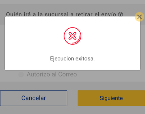 Correo Argentino Error  con declaración envíos internacionales correo argentino