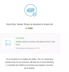 Devolucion de pago
