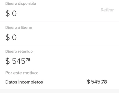 Retencion de dinero