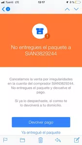Rechazó de pago