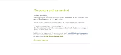 Compra nunca entregada