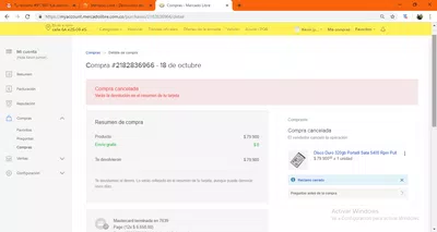 Devolución de mi dinero