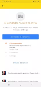 Sin entrega de artículos por vendedor que no responde