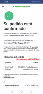 Fraude con producto keto plus