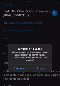 El producto nunca llegó