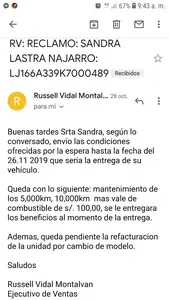 Demora excesiva en la entrega de vehiculo