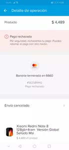 Devolución de dinero