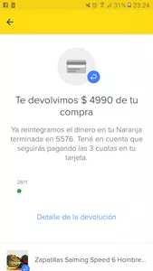 Compra cancelada