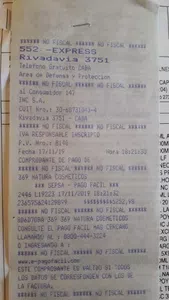 Error en la carga manual del comprobante