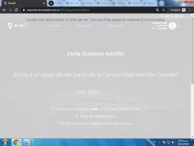 No registran un socio el cual esta abonado hace años