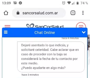 Sancor no me da de baja