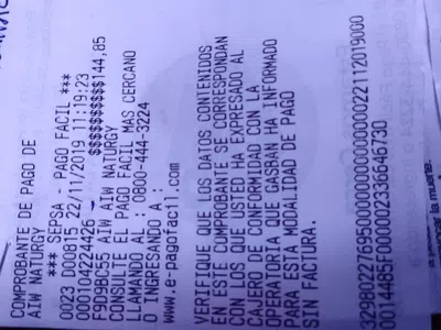 Error de cobro
