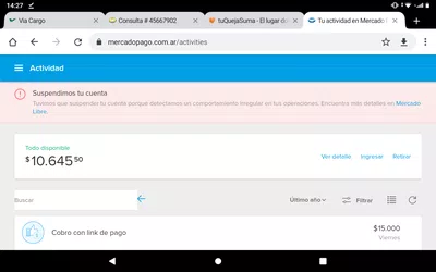 Se quedaron con mi dinero