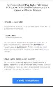 Denuncia sin fundamento por mercado libre