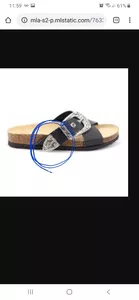 Sandalias defectuosas