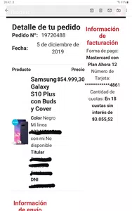 Teléfono adquirido en claro desaparecido en acción