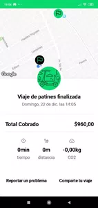 Cobro sin consultar y sin usar el patin de 960 pesos