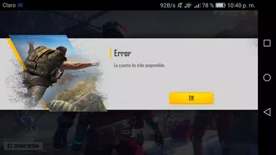 Suspensión de mi cuenta, no me deja entrar