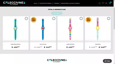 Colecciones la nación publican productos sin stock