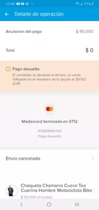 No se devuelve dinero