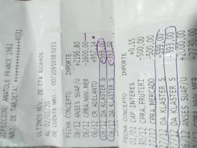 Descuentan de lo que cobro asignacion con el nombre de da klaster s