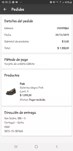 No me enviaron información de mi pedido