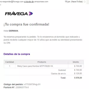 Sin seguimiento de pedido